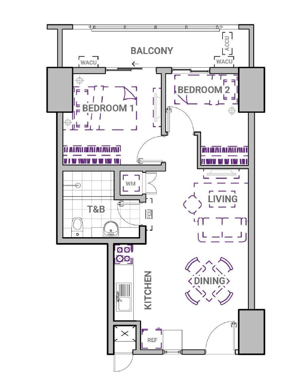 2 Bedroom unit at Sonora Garden Residences